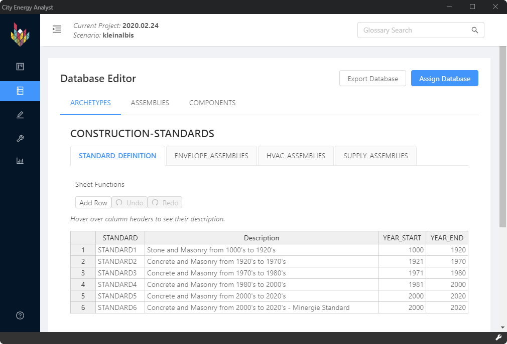 The Database Editor