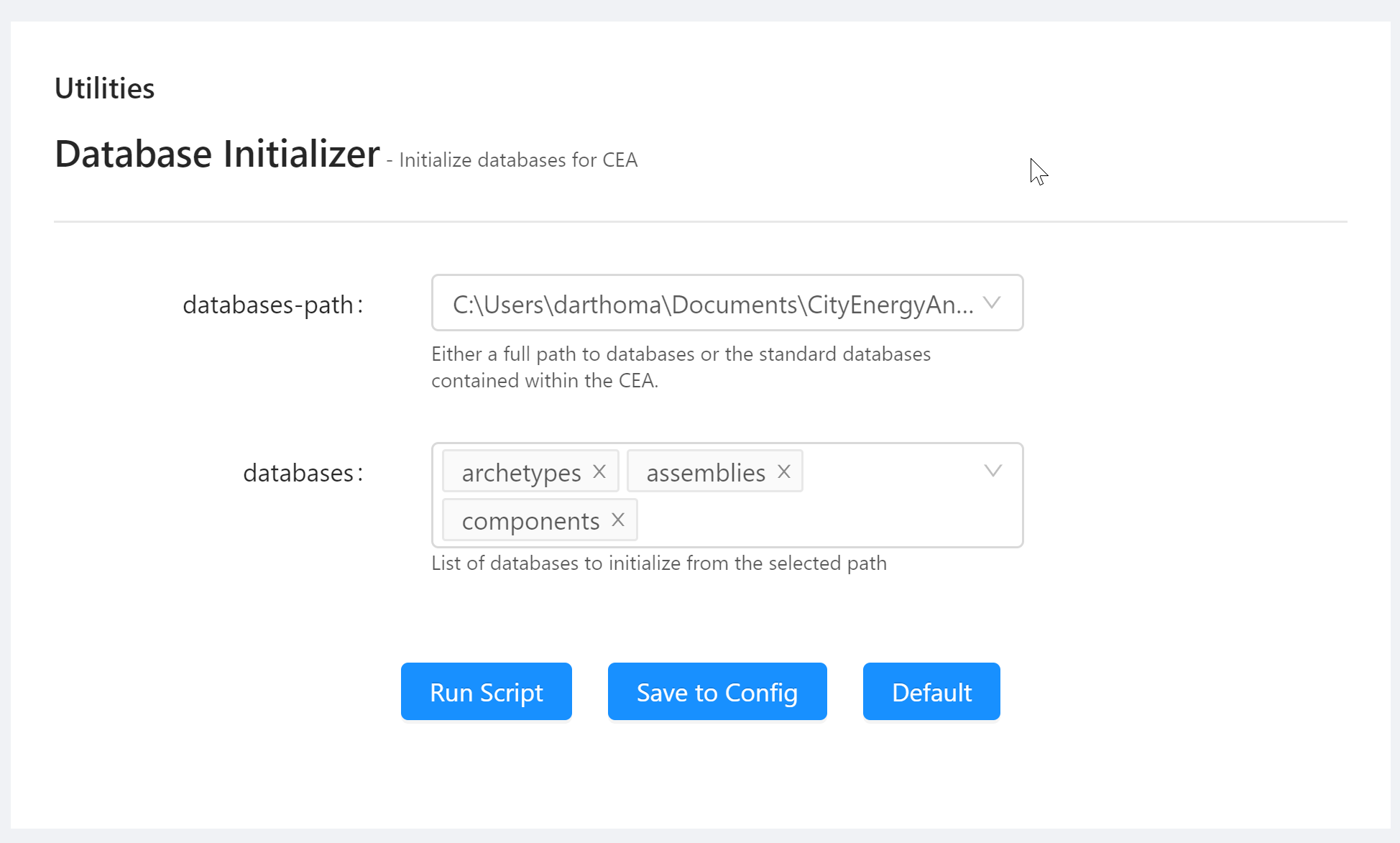 The Database Initializer Tool